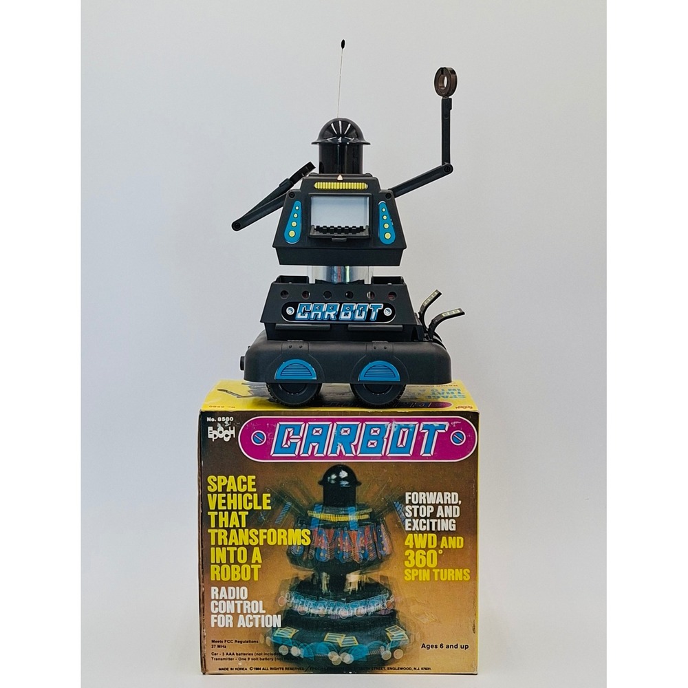 Vintage 1984 Epoch Carbot 8580 RC Transforming Robot w Box Parts Repair
